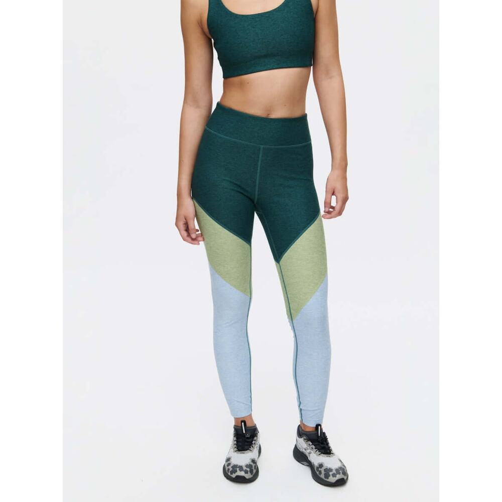 Women's Outdoor Voices Tricolor Green, Blue, Pink 7/8 Leggings Size S